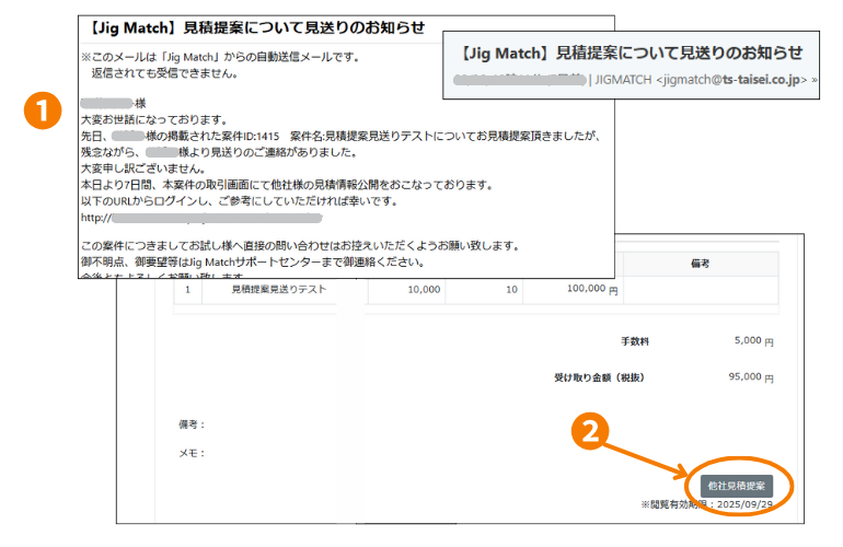 見積提案が見送りになった場合